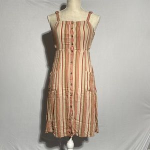 REWIND BUTTON DOWN STRAP DRESS